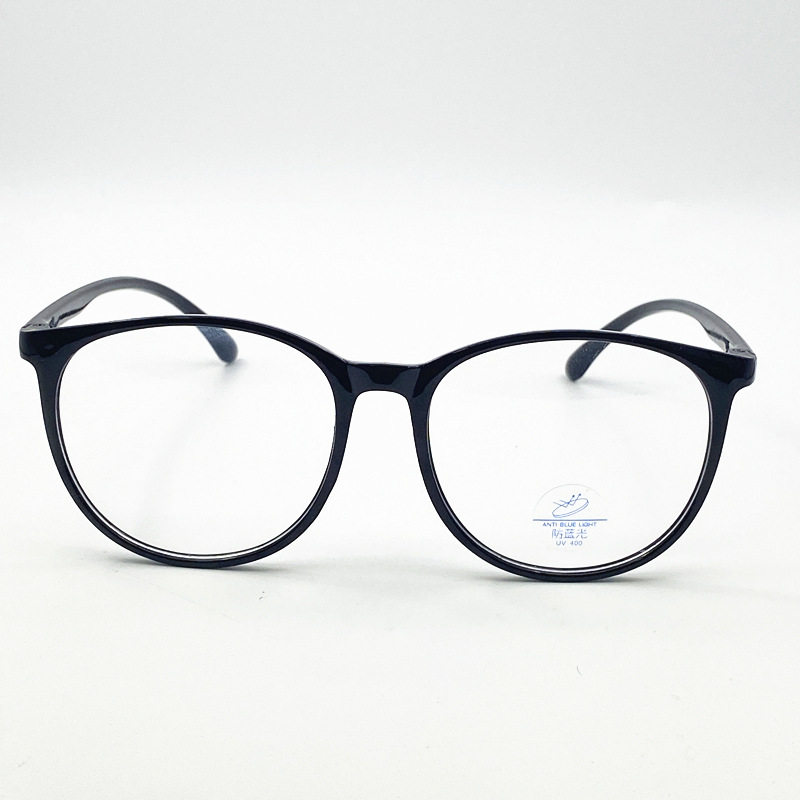 Jingwei New Internet Celebrity Retro Large-Frame Glasses Frame Fashionable and Simple Plain Glasses Frame Round Frame Anti-Blue Light Flat Mirror