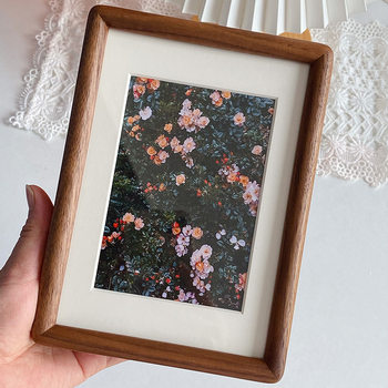 Solid Wood Mortise and Tenon Photo Frame Set Table 6-inch 7-inch Family Photo Decoration Couple Picture Frame Wall Mounted Photo Frame Wall Hanging