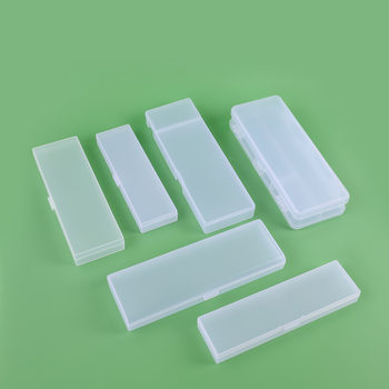 Frosted stationery box creative children's pencil box fixed LOGO student semi-transparent pen box large capacity plastic storage box