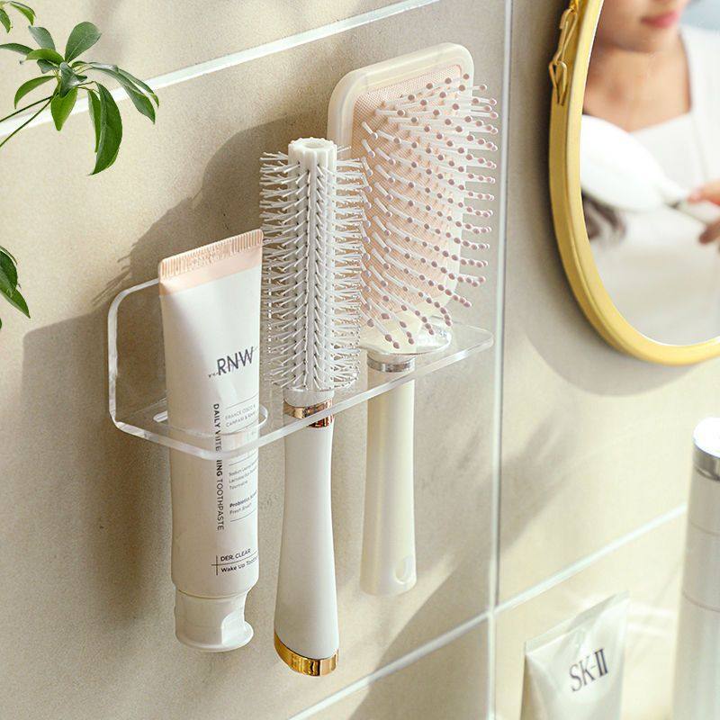 Bathroom Comb Rack Storage Rack Wall Hanging Punch-free High-value Toilet Storage Box Washstand Comb