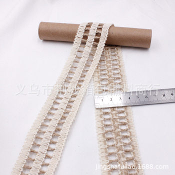 Factory Direct diy handmade jewelry primary color vintage decorative hemp ribbon hemp rope lace crafts weaving