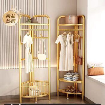 Simple and Convenient Coat Rack Bedroom Space-saving Hanger Office Storage Rack Folding Household Storage Rack for the Elderly