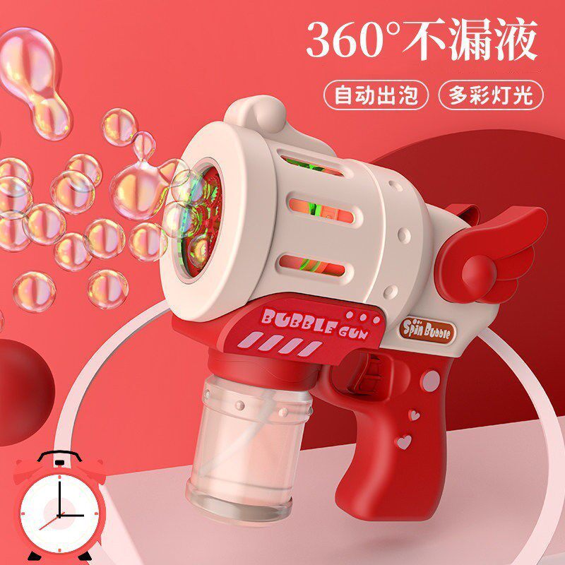 Internet Celebrity Angel Electric Bubble Machine Wedding Lighting Fully Automatic Bubble Blowing Children's Toy