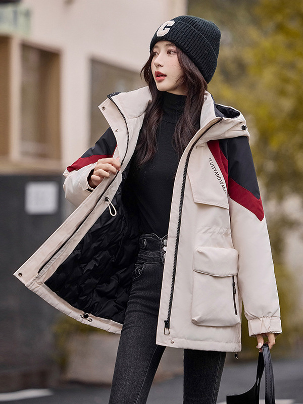 Áo Khoác Nữ Mũ Liền Hàng Mùa Xuân Thu Đông