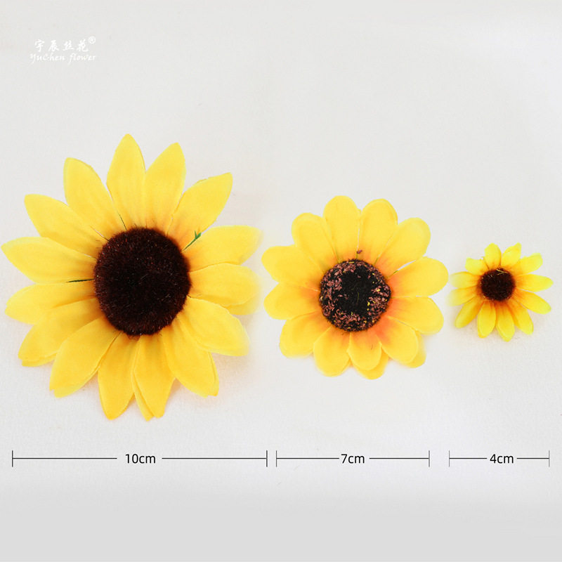 ขายส่ง DIY จำลองดอกไม้ทำด้วยมือดอกทานตะวันดอกทานตะวันผ้าไหม...