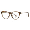 Retro Ultra-Light Tr90 Cat-Eye Glasses for Women, High-End Plain Cold Brown Metal Legs, Anti-Blue Light Flat Glasses Frame