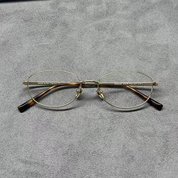 「V5022T」Old Money Style Pure Titanium Retro Fashion Oval Can Be Matched with Myopic Women's Glasses Frame Italian Tortoise Shell Men