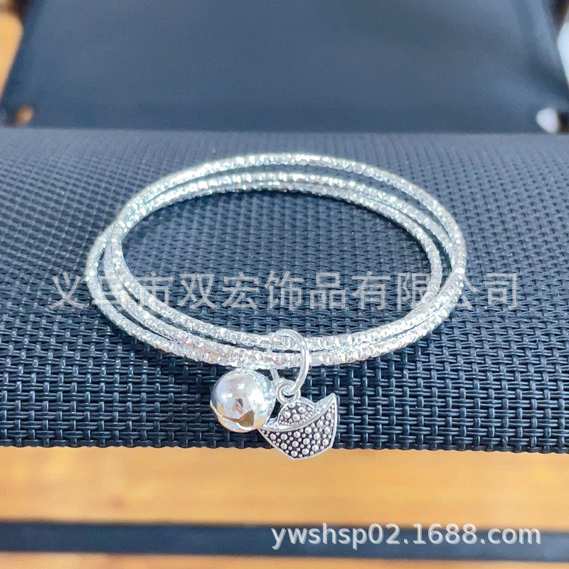 三圈女生手镯 苹果时尚满天星女式手镯 创意女士生日礼品手链批发