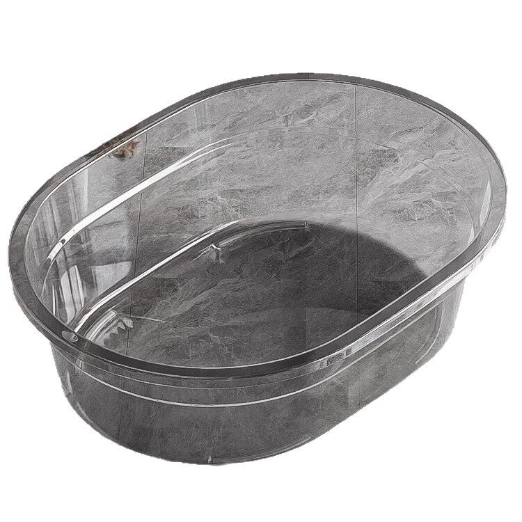 Light Luxury Transparent Baby Pet Bath Basin Cat Litter Basin Dog Bath Household Laundry Basin Thickened Foot Bath Basin Multi-Purpose