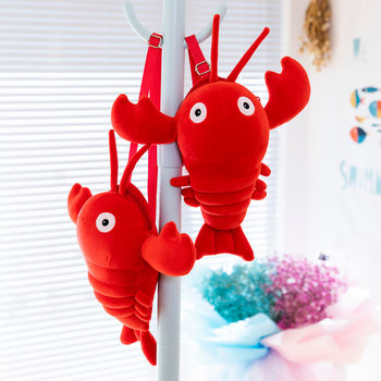 Factory creative crayfish doll plush toy shoulder bag cute cute girl cartoon messenger bag stall supply