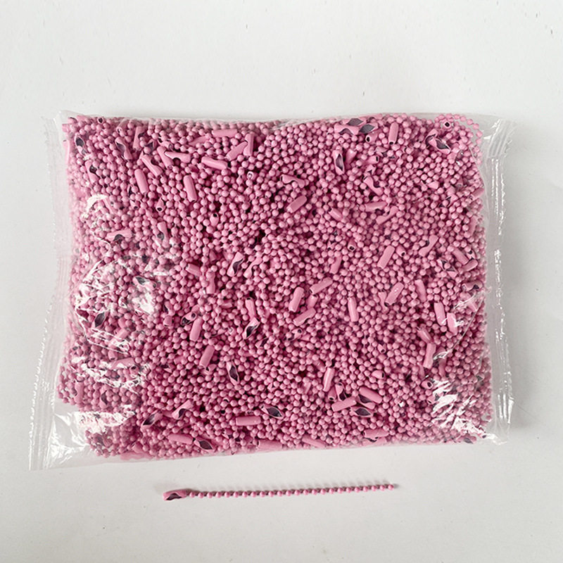 珠链现货批发彩色烤漆波珠链圆珠链diy饰品配件挂链链条吊牌链子