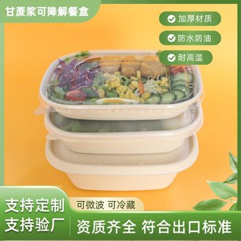 Cross-Border Disposable Super Bowl Biodegradable Paper Bowl Microwaveable Take-Out Box Salad Western Food American Salad Box