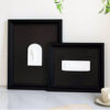 French Retro Black Photo Frame Display Frame Cardboard A3A4 Solid Wood Picture Frame Mounted Wall High-Level Sense