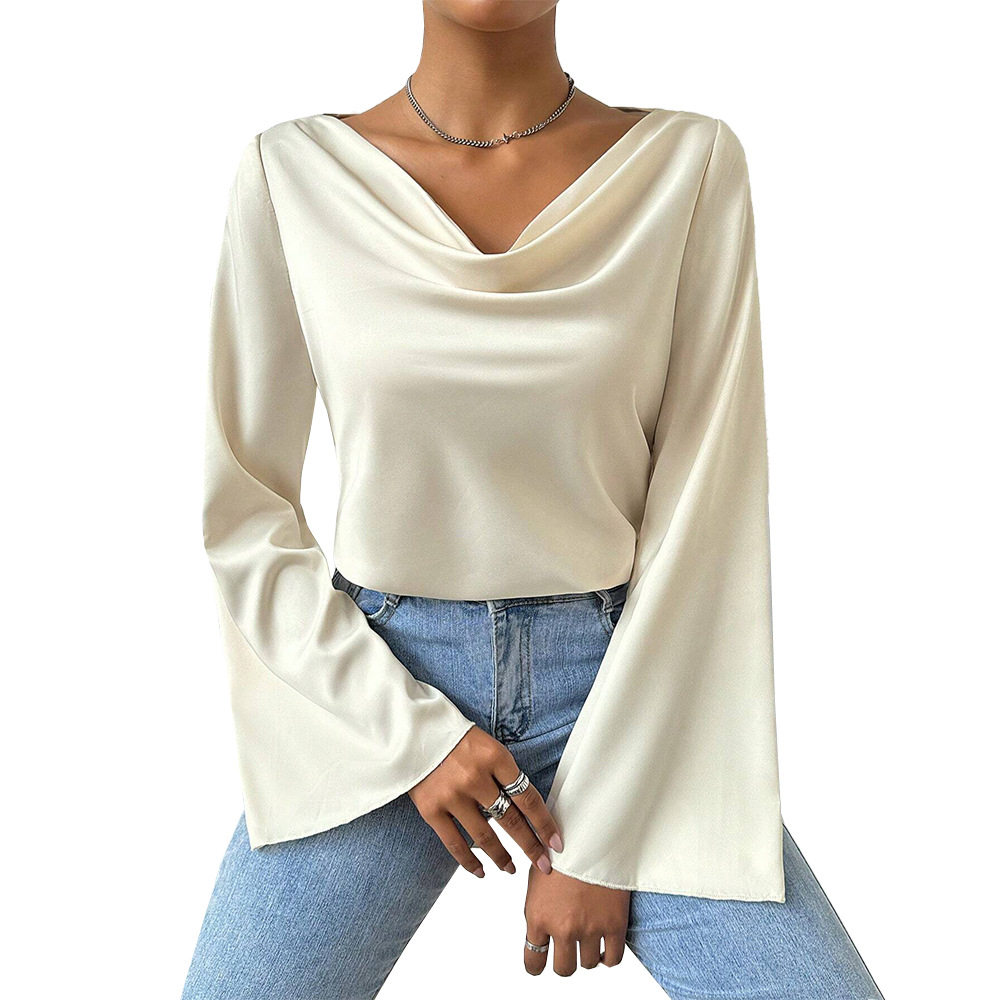 Elegant Long Sleeve T Shirt Chic Sophisticated Style Perfect for Spring and Summer Wholesale Available