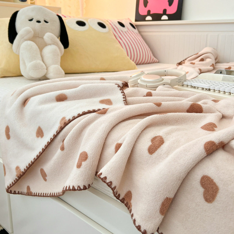Double-Sided Milk Velvet Blanket Office Sofa Blanket Children's Small Blanket Nap Blanket Cartoon Thickened Shawl Cover Velvet Blanket