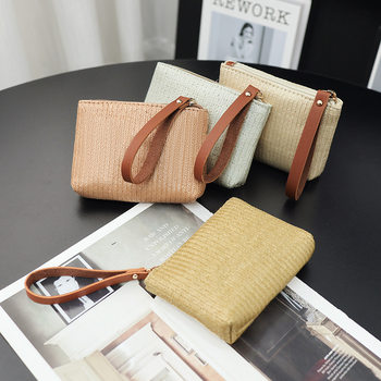 Coin Purse Women's 2025 Cross-border Mini Women's Straw Handbag Multi-functional Key Coin Card Money Bag