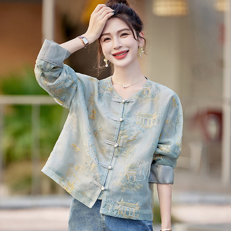 (Mới) Mã L3503 Giá 1590K: Áo Khoác Nữ Wotdyi Hàng Mùa Hè Thêu Họa Tiết Hoa Thời Trang Nữ Chất Liệu G04 Sản Phẩm Mới, (Miễn Phí Vận Chuyển Toàn Quốc).