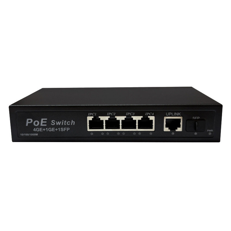 Poe Switch 4-Port Switch Full Gigabit Ai Watchdog Ap Monitoring Power Supply Sfp Optical Port 6Kv Lightning Protection Customization