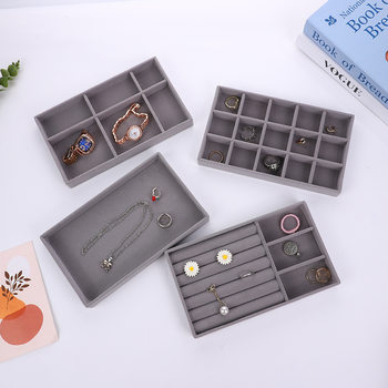 Best-Selling Bracelet Jewelry Box Velvet Ring Box Decorative Display Tray Drawer-Type Compartmentalized Jewelry Storage Box