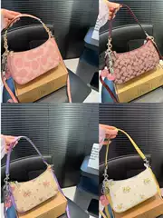 2025 New Teri Armpit Bag Mahjong Bag European and American Retro Presbyopic Chain Armpit Bag Zipper Shoulder Commuter Bag