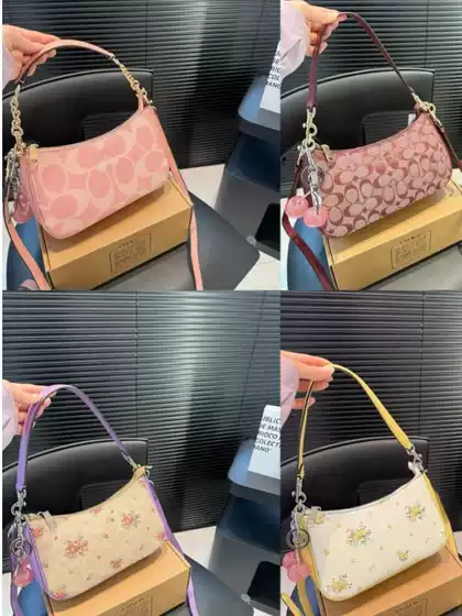 2025 New Teri Armpit Bag Mahjong Bag European and American Retro Presbyopic Chain Armpit Bag Zipper Shoulder Commuter Bag