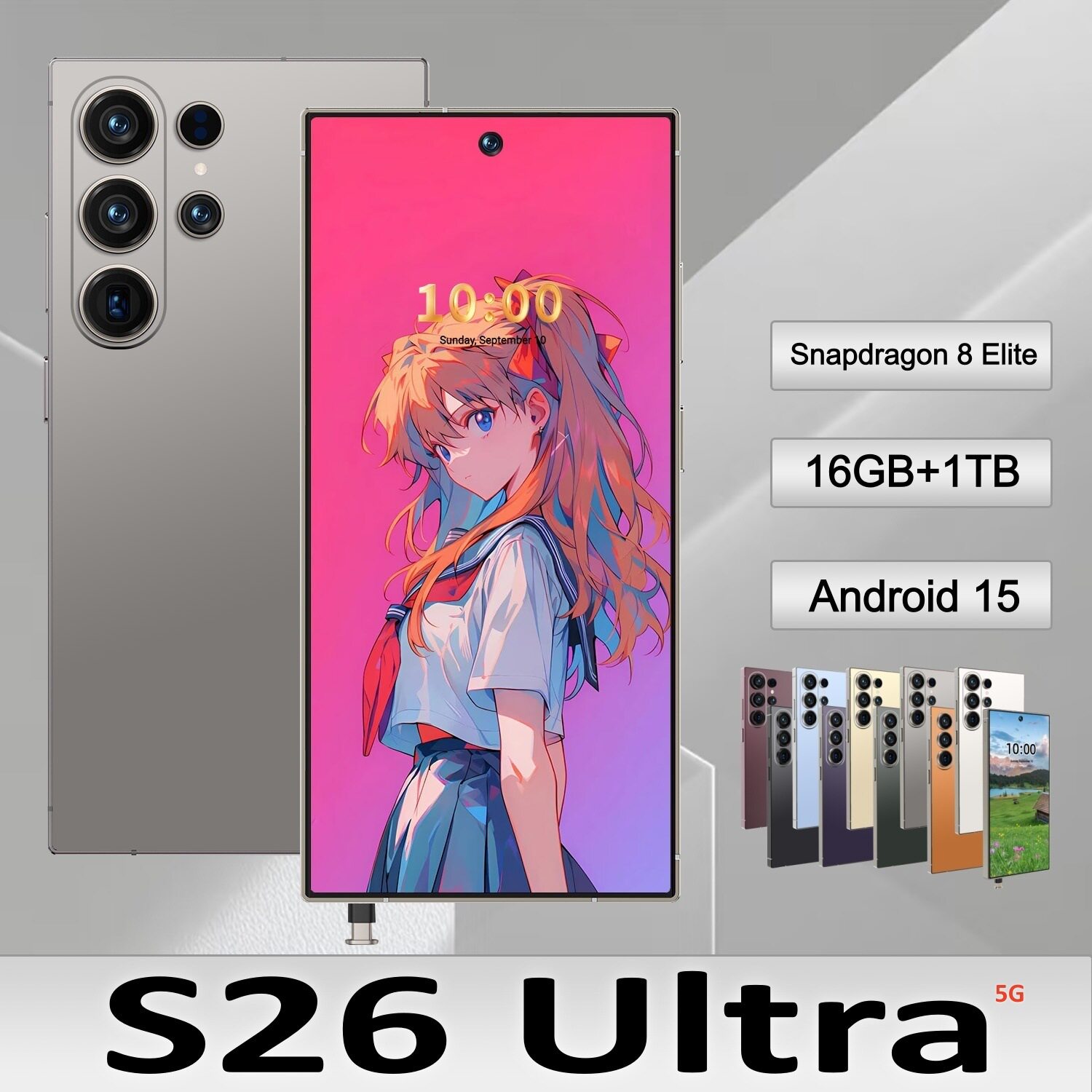 Cugo新款跨境手机S26 Ultra4G 4+64 八核6.8寸跨境智能手机安卓12
