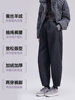 Maternity wide-leg pants for winter, thickened, loose, large-size leggings, high-waisted, high-elastic belt drawstring belly-supporting sweatpants