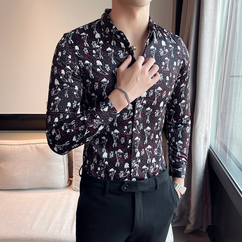 Chỉ Size 3Xl Sale Sốc: Áo Sơ Mi Nam Hadk Dài Tay Phong Cách Hàn Quốc Họa Tiết Hoa Thời Trang Nam Chất Liệu G02 Sản Phẩm Mới, (Miễn Phí Vận Chuyển Toàn Quốc).