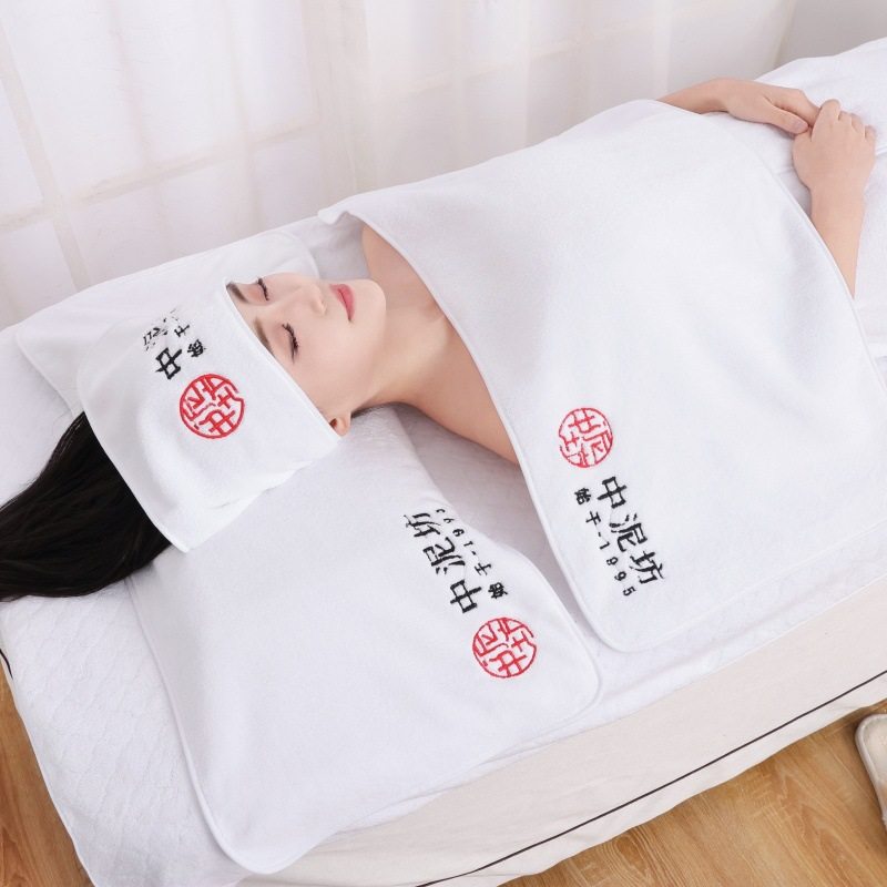 Towel Absorbs Water and Does Not Shed Hair. Beauty Salon Towel Bath Skirt. Beauty Salon Special Towel with Engraved Logo. Coral Velvet Towel
