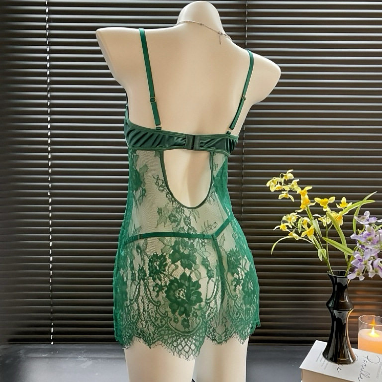 Xi Yun 2025 Spring/Summer European and American Foreign Trade Sexy Lace Strap Push-Up Shaping Two-Piece Set for Women