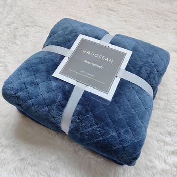 Plum Blossom Blanket Embroidered Logo Air-conditioning Blanket Winter Office Nap Sofa Cover Flange Blanket Cloud Mink Blanket