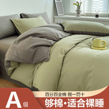 Nantong Bedding Four-Piece Set Pure Cotton Brushed Cotton 2025 New Classy Bed Bed Sheets Quilt Cover Thickeneded Bed Three-Piece Set