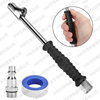 Vehicle-Mounted Tire Inflation Rod Double-Head Inflation Rod Inflator Nozzle with Anti-Slip Sleeve Suitable for 1/4 External Thread Connection