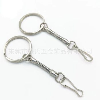 U Disk Hanging Chain Metal Snake Chain Keychain Diy Lobster Chain Key Ring Explosive Wooden Fish Keycap Pendant