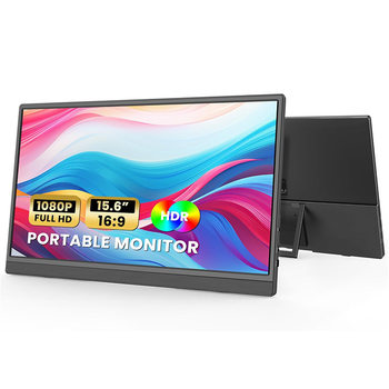 15.6inch Portable Monitor, Secondary Screen for Laptop, Ps4/5, Switch, Mobile Phone Screen Projection, One-Line Connection, Ips Screen