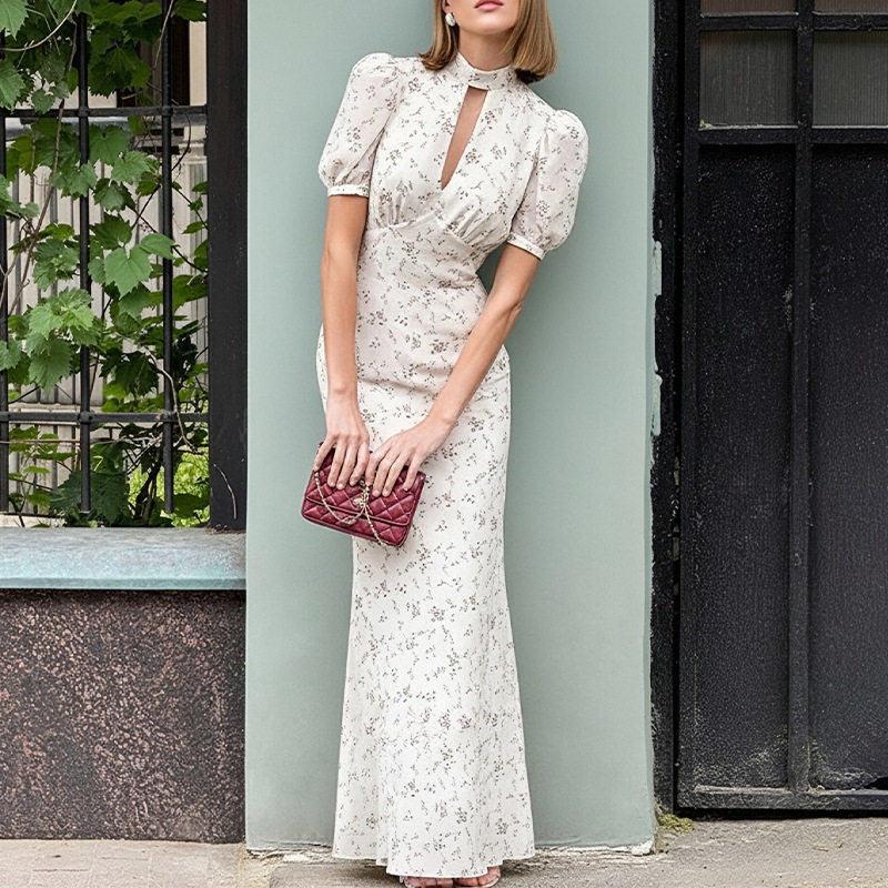 Elegant Floral Hollow Out Bodycon Dress for Women Spring Collection Perfect for Parties and Special Occasions Wholesale