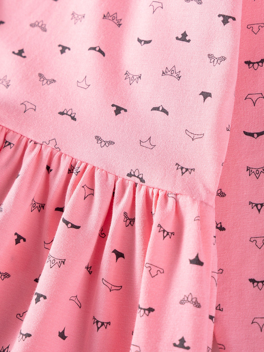 Girls' Dress Wholesale, New Autumn Printed Cotton Kids' Dress