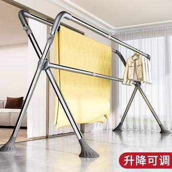 Foldable Clothes Drying Rack for Indoor Use, Suitable for Home Balconies and Bedrooms, Made of Stainless Steel, with Outdoor Retractable and Adjustable Height Features for Drying Quilts