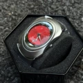 Frosted silver red