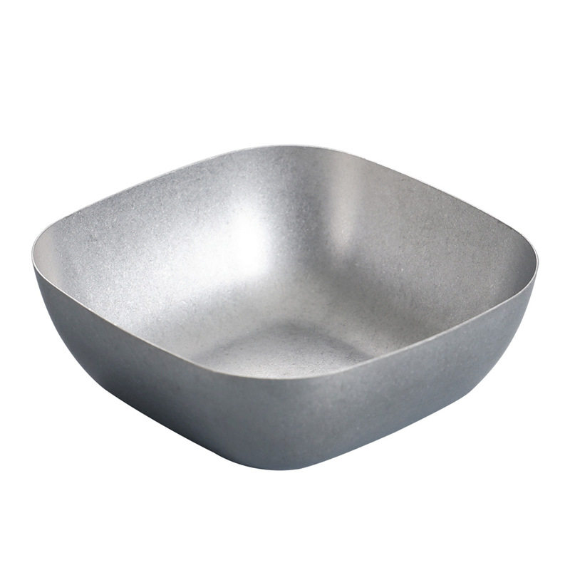 Retro Stainless Steel Square Snack Bowl, Seasoning Bowl, Salad Bowl, Golden Pickle Bowl, Cold Dish Plate, Dessert Bowl, Cold Dish Bowl