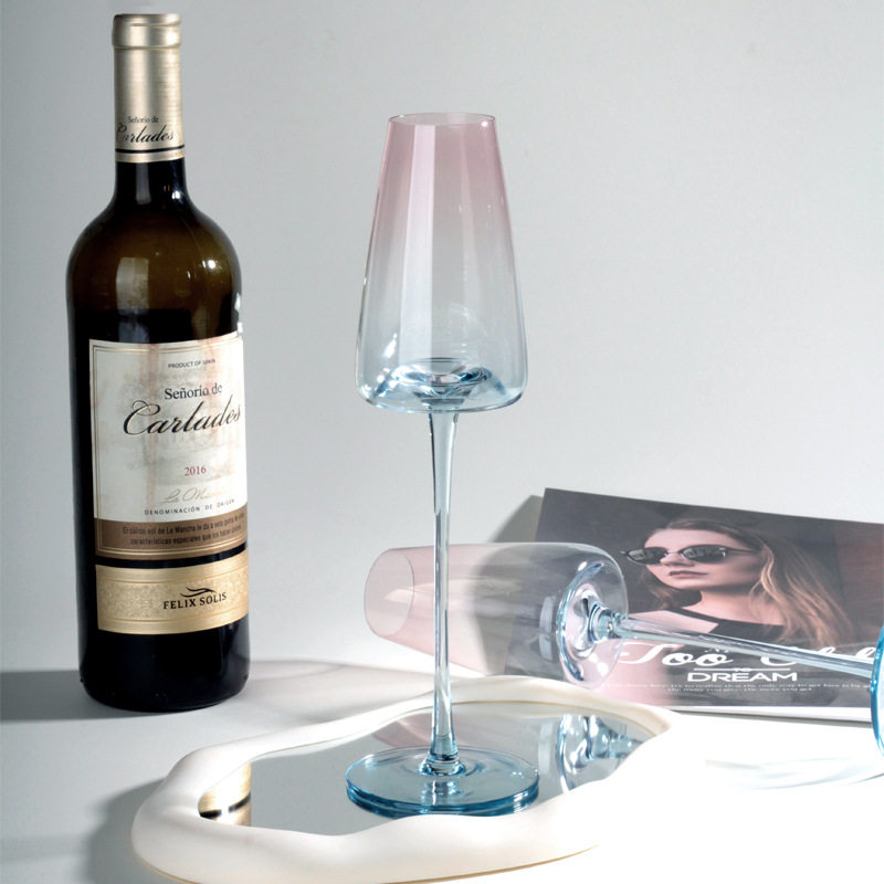 Haiyue Crystal Glass Champagne Glass High-End Set Wine Glass High-Value Gift Girls Goblet Accessible Luxury Pair of Glasses