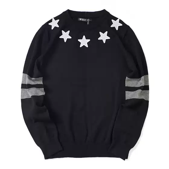 Winter Fashion Trend Personalized Star Sweater Round Neck Pullover Warm Youth Couple Jacket Foreign Trade Dropshipping