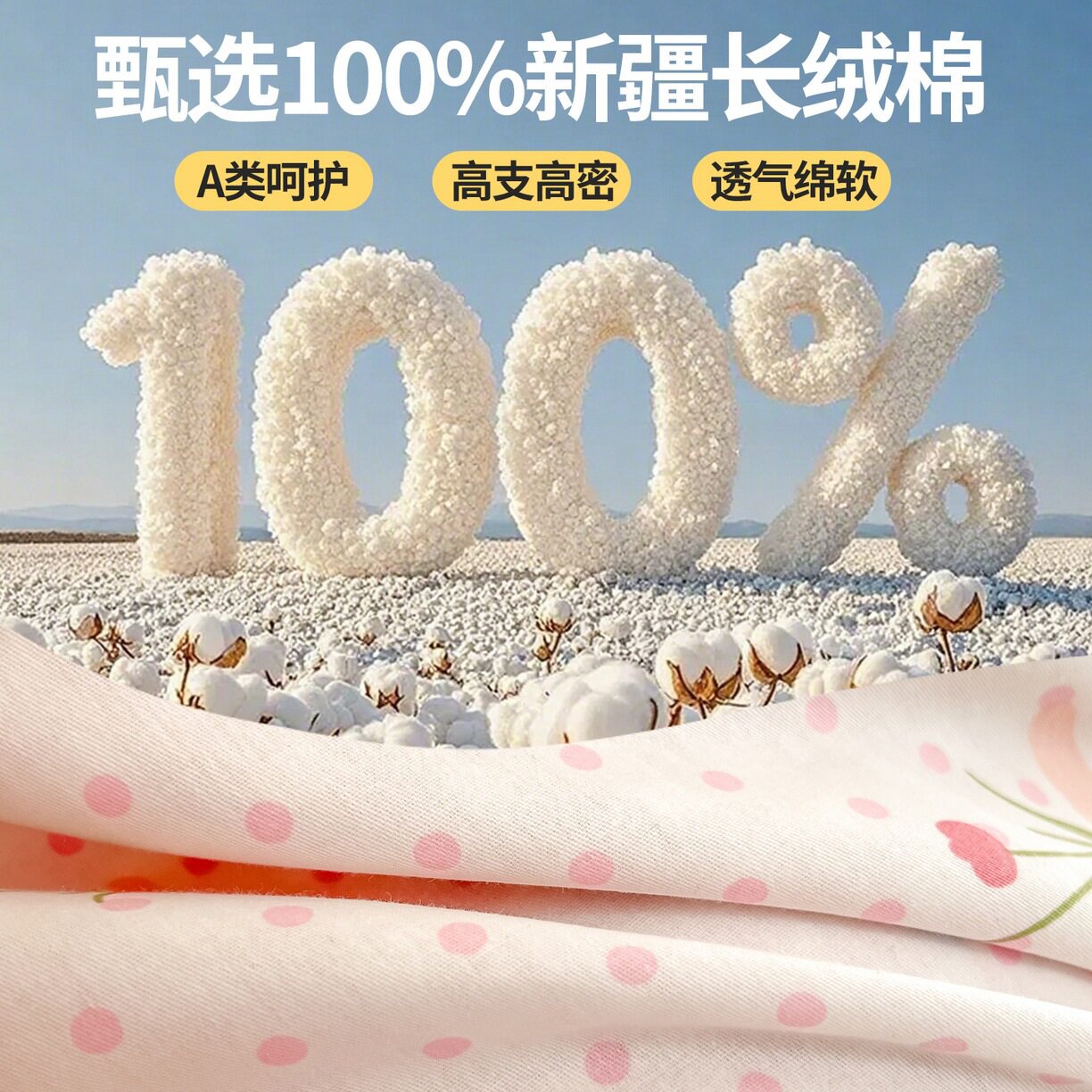 Four Seasons Pure Cotton Four-Piece Set 100 Cotton Category a Maternal and Infant Grade Bedding Sheets and Quilt Covers Cartoon Dormitory Three-Piece Set