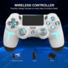 Factory PS4 wireless bluetooth gamepad with RGB light dual vibration six-axis PC computer steam gamepad