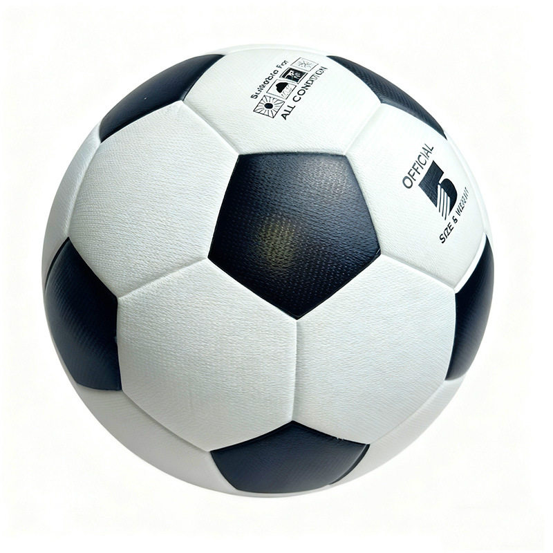 No. 5 Football Cross-Border Pu Leather Football Campus Sports Competition Training Wholesale Primary and Secondary School Black and White Football