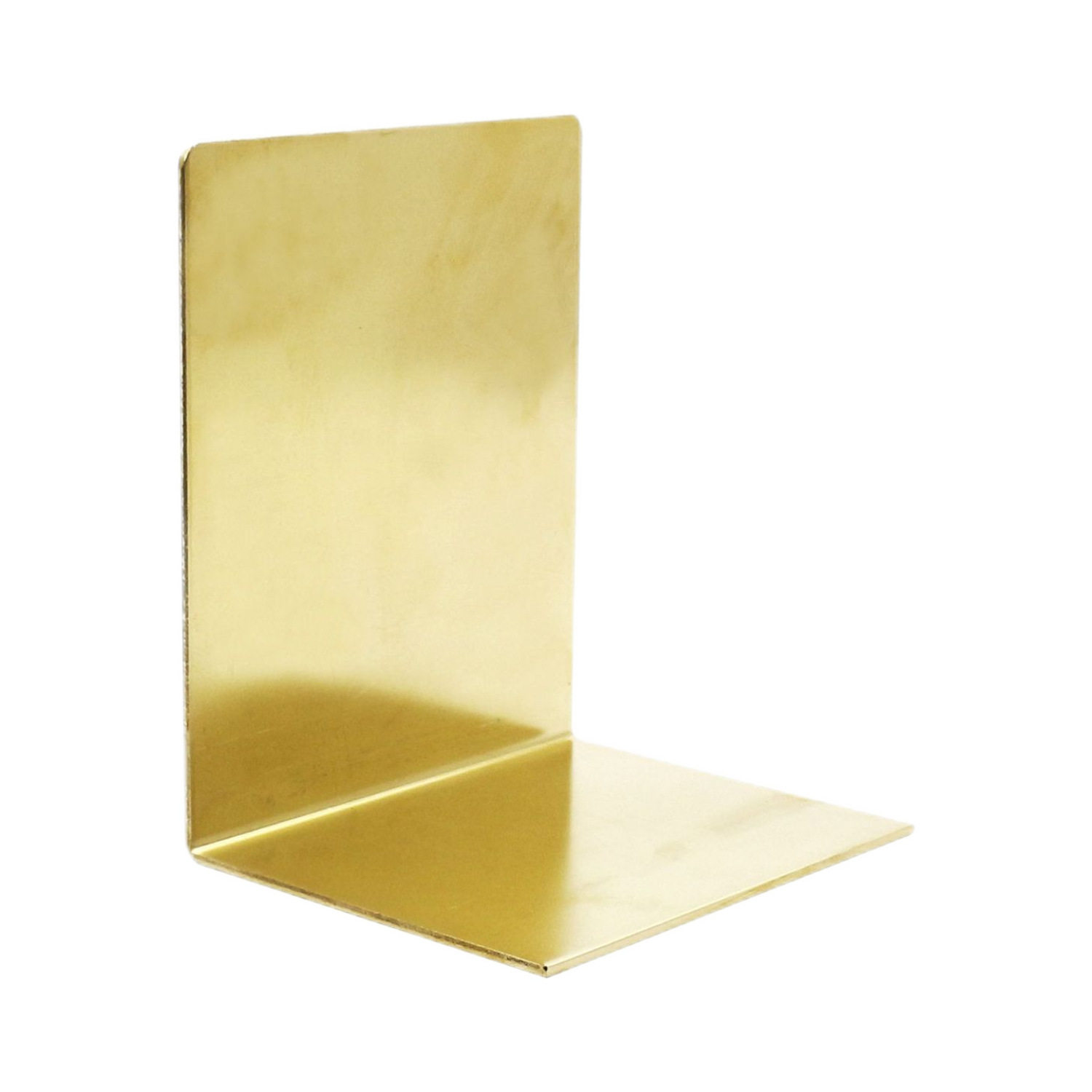 Yao Craftsman Brass Bookend Ornament Brass Book Stand Divider Brass Bookend Simple Storage Book Holder Rack