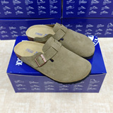 Женские полусапожки BK Baotou leather Birkenstocks на толстой подошве, новинка 2026 года, повседневные универсальные тапочки из пробки для ленивых, мужская верхняя одежда