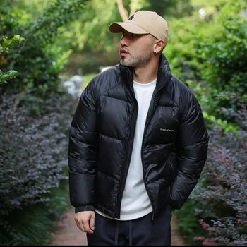 Men's down jacket 2023 new fashion brand casual men's stand collar short thickened coat winter white duck down jacket