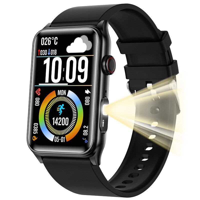 Cross-border new smart watch G50 flashlight outdoor multi-exercise heart rate blood oxygen health monitoring Bluetooth call
