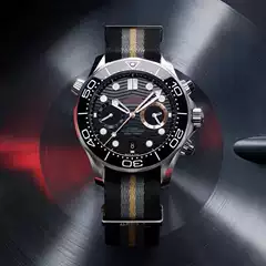20206 Men's Export Hot-Selling Seamaster 300 Diving Watch Men's Quartz 5 Chronograph Luminous Waterproof Fashion Watch